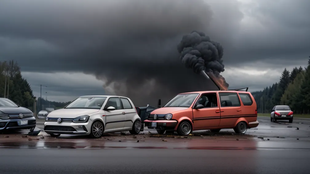 Accident grav în Germania: O șoferiță nu a acordat prioritate și a intrat într-un TIR