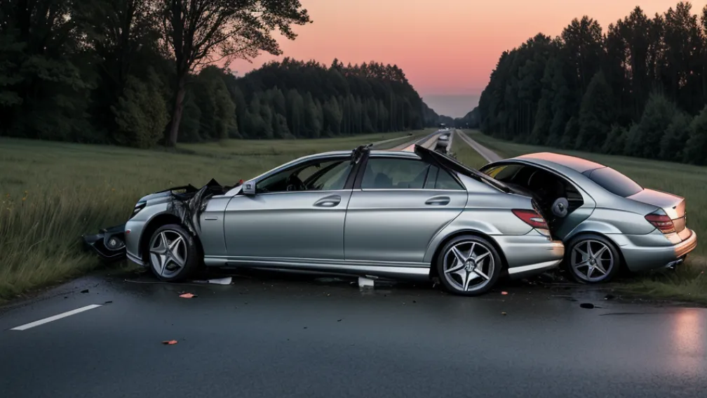 Accident în Germania: O șoferiță de 21 de ani s-a răsturnat cu un Mercedes, fiind sub influența alcoolului