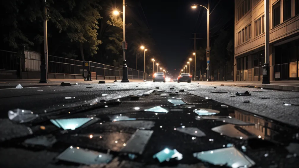 Incident periculos în Kassel: Un necunoscut a aruncat sticle pe stradă, un autovehicul a fost avariat