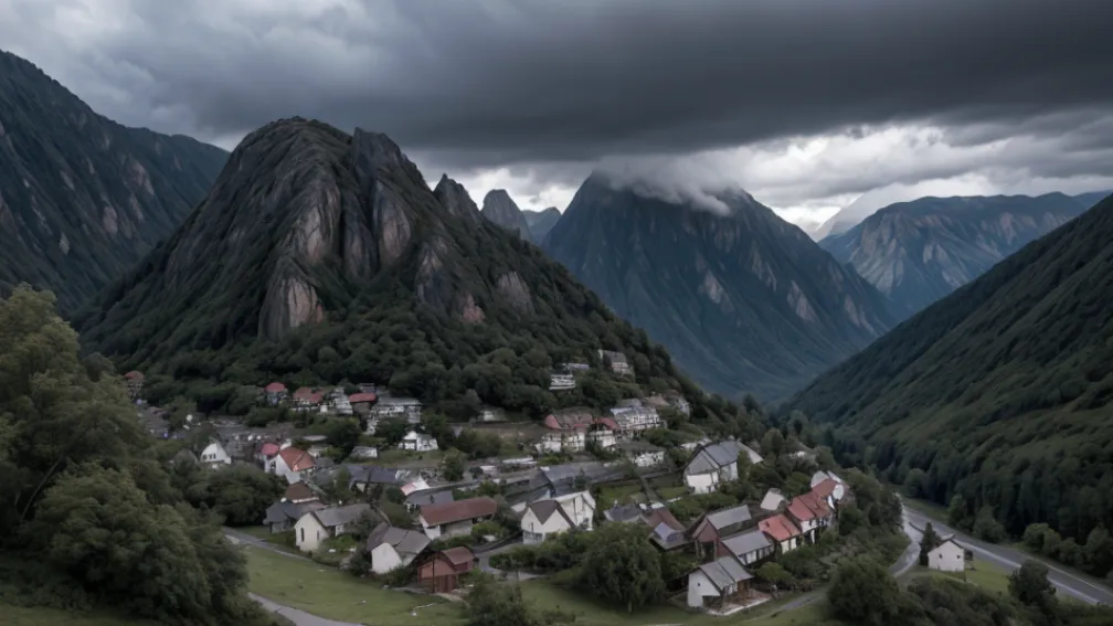 Sat din Elveția, evacuat de urgență din cauza riscului de prăbușire montană