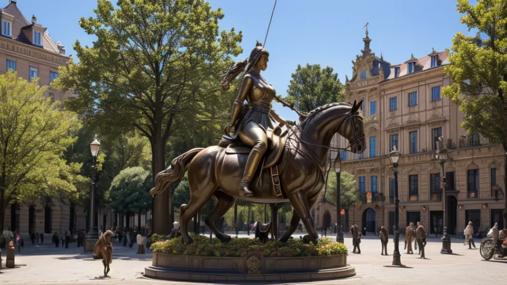 Monumentul "Alexandrine Călare" din Ludwigslust, reinstalat după ce a fost doborât de un BMW