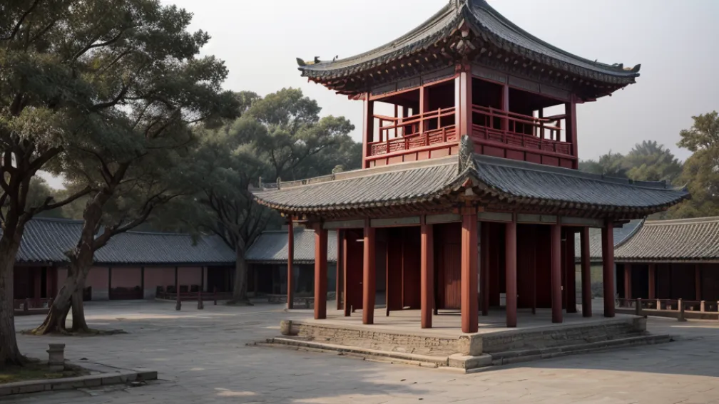 Acoperișul unui turn istoric din China, Turnul Tobă, s-a prăbușit parțial