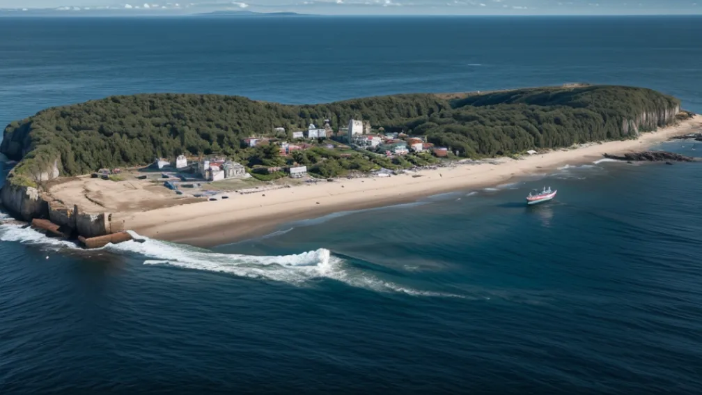 Incident maritim şocant: Cârmaciul a adormit, portcontainerul a intrat într-o grădină lângă casă