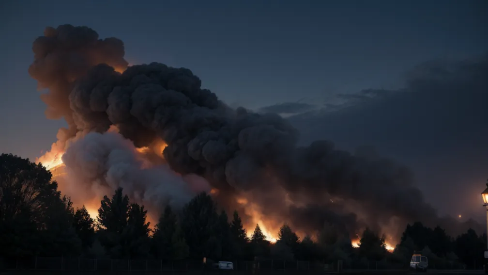 Incendiu major la o discotecă din Bochum, Germania: clădirea a ars complet, pompierii au prevenit extinderea flăcărilor
