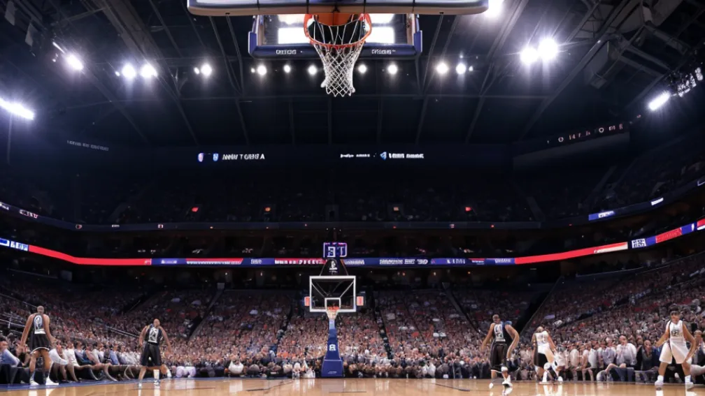 Fost jucător de la Bayern München, Chris Richards, văzut la un meci din playoff-ul NBA în New York