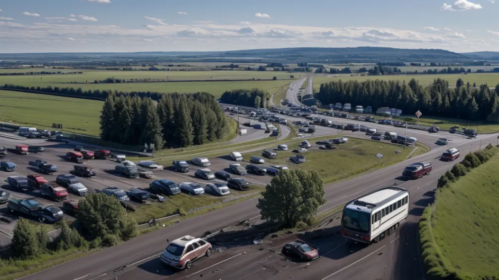 Accident în lanț cu patru mașini în Germania, zona Kalefeld: o femeie rănită, pagube de 34.000 €