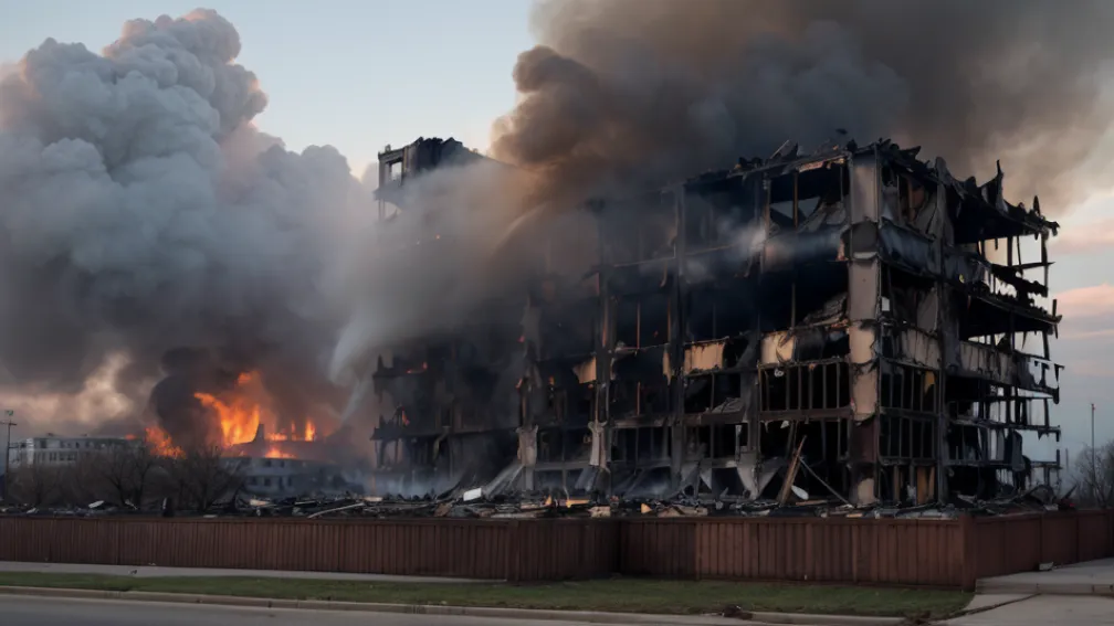 Incendiu devastator în Bremen: Subsolul și parterul unui bloc de locuințe, distruse complet, fără victime