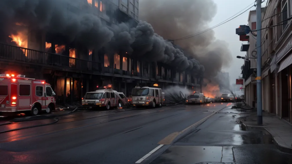 Incendiu major la un restaurant din Osnabrück: Un angajat rănit, strada blocată