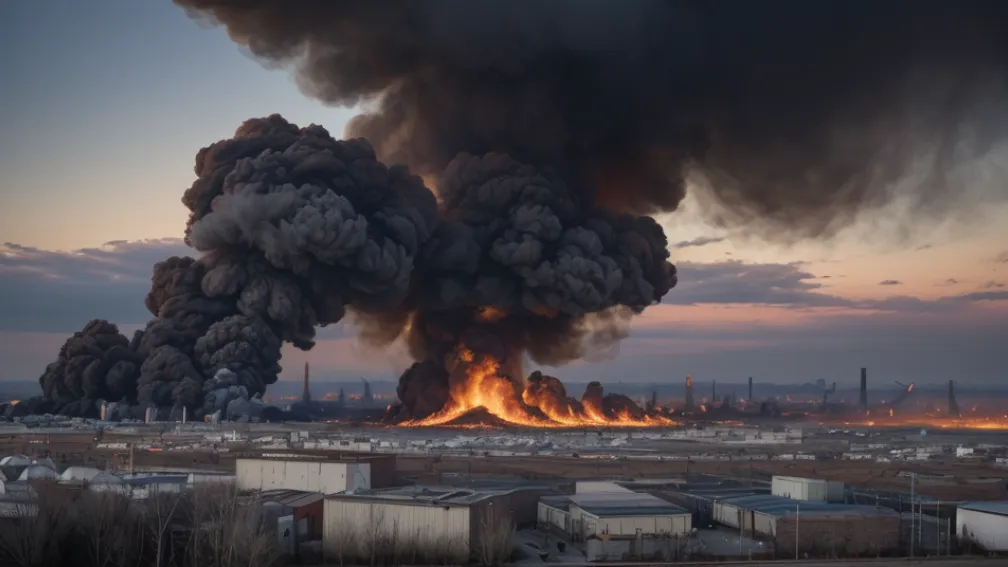 Incendiu major în Dresda: un centru de reciclare în flăcări, alertă de fum pentru locuitori