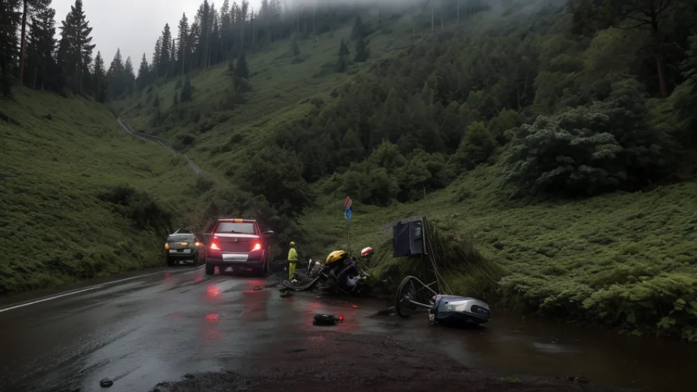 Cădere dramatică la Giro d'Italia: Ciclistul Alessio Martinelli, transportat la spital după un accident pe traseul ud