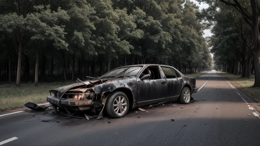Accident Mortal în Germania: Femeie de 33 de ani a ars în mașină după ce a lovit un copac în Hessen