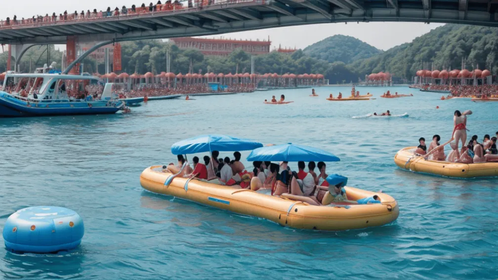 Scandal într-un parc acvatic din China: Vacanța s-a terminat cu bătaie din cauza lipsei de bărci