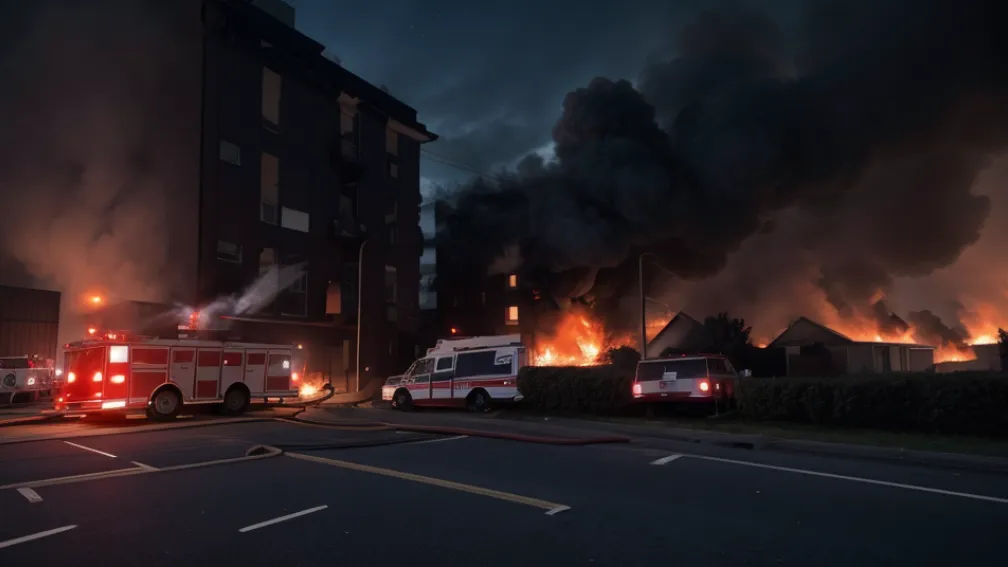 Incendiu în Güstrow: Acoperiș în flăcări, 13 locatari evacuați, inclusiv un copil spitalizat