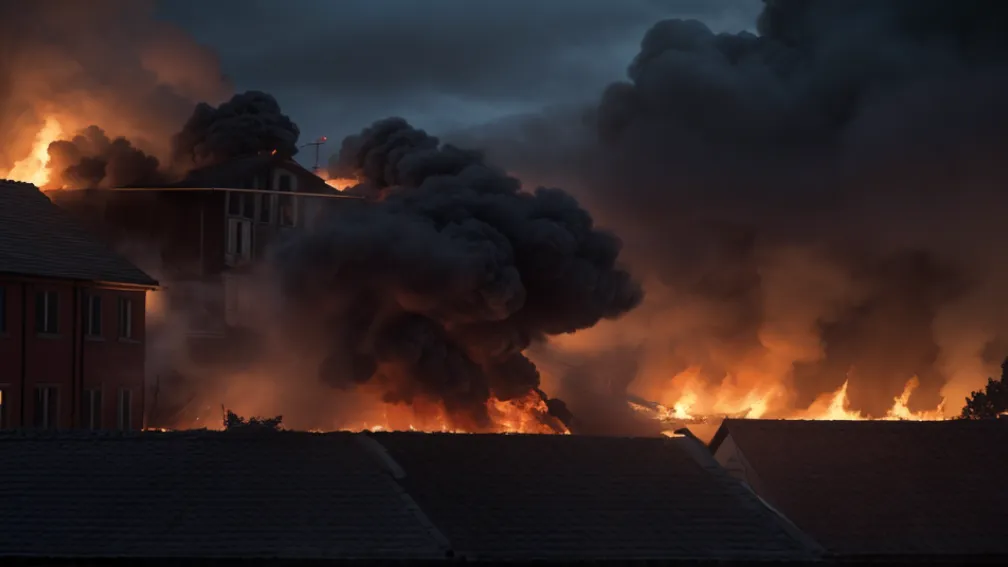 Incendiu devastator în Germania: Casă distrusă, pagube de 600.000 euro, zonă fără curent electric