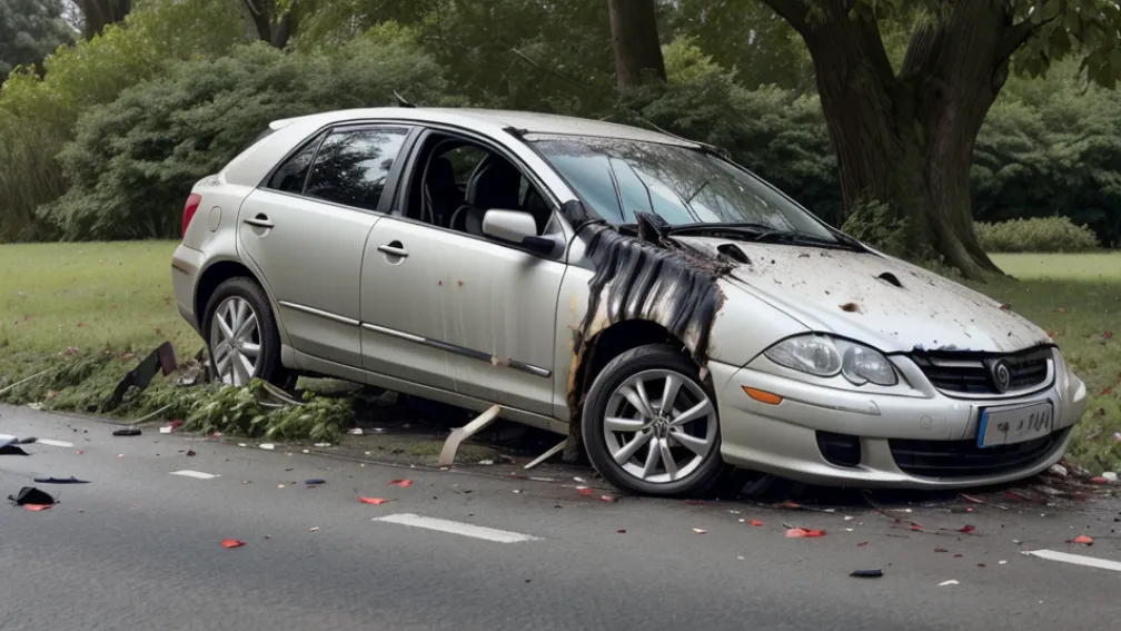 Accident rutier grav în Germania: O depășire pe șosea s-a sfârșit cu impact violent într-un copac