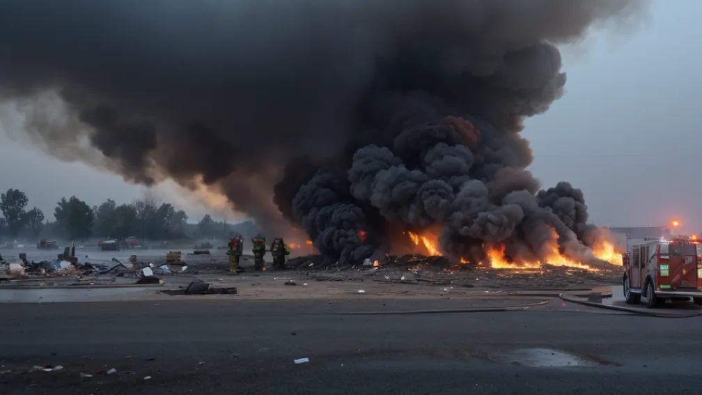 O femeie de 25 de ani, suspectată de incendiere pe o platformă de deșeuri din Wilhelmshaven