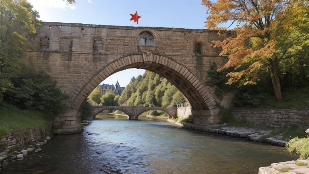 Pod istoric din Regensburg, Germania, vandalizat cu graffiti politic