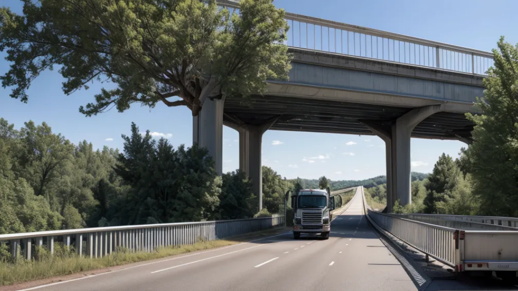 Șofer de TIR a avariat grav un pod și o zonă protejată în Duisburg, Germania, după ce a rămas blocat și a încercat o scurtătură