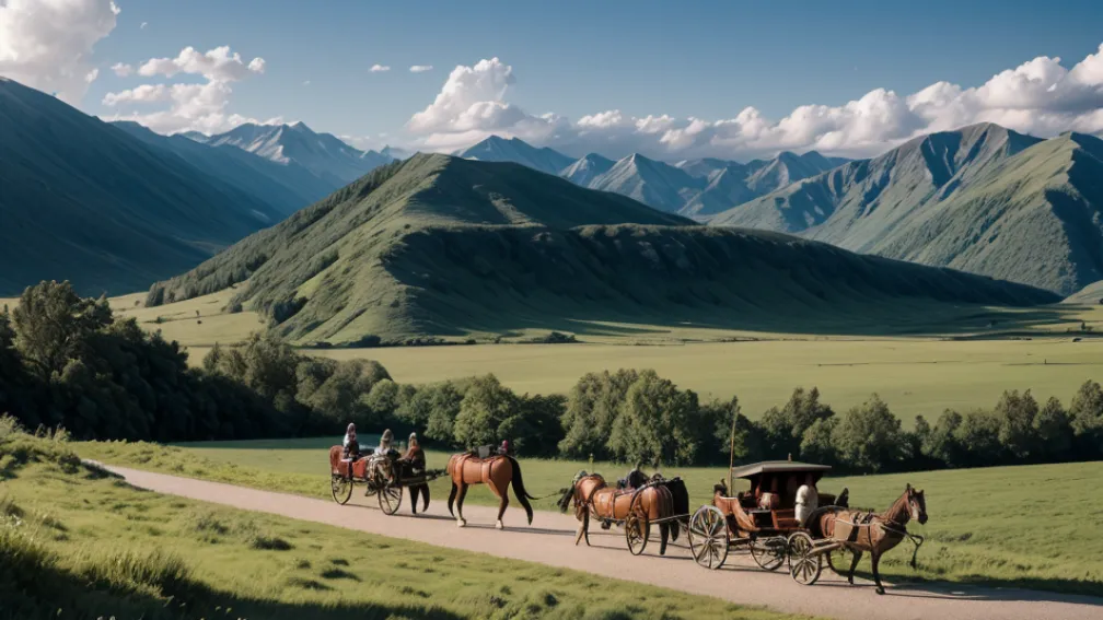 Călătorie inedită pentru pace: Doi germani merg 4800 km cu trăsura trasă de cai, de la Berlin la Betleem, traversând și România