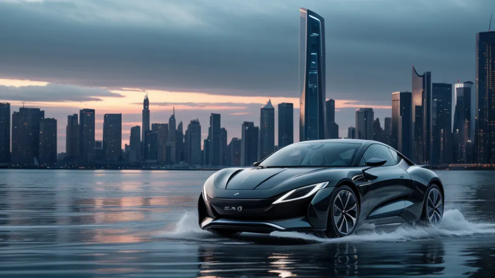 Mașină electrică amfibie: Un producător chinez a creat un automobil care poate naviga pe apă