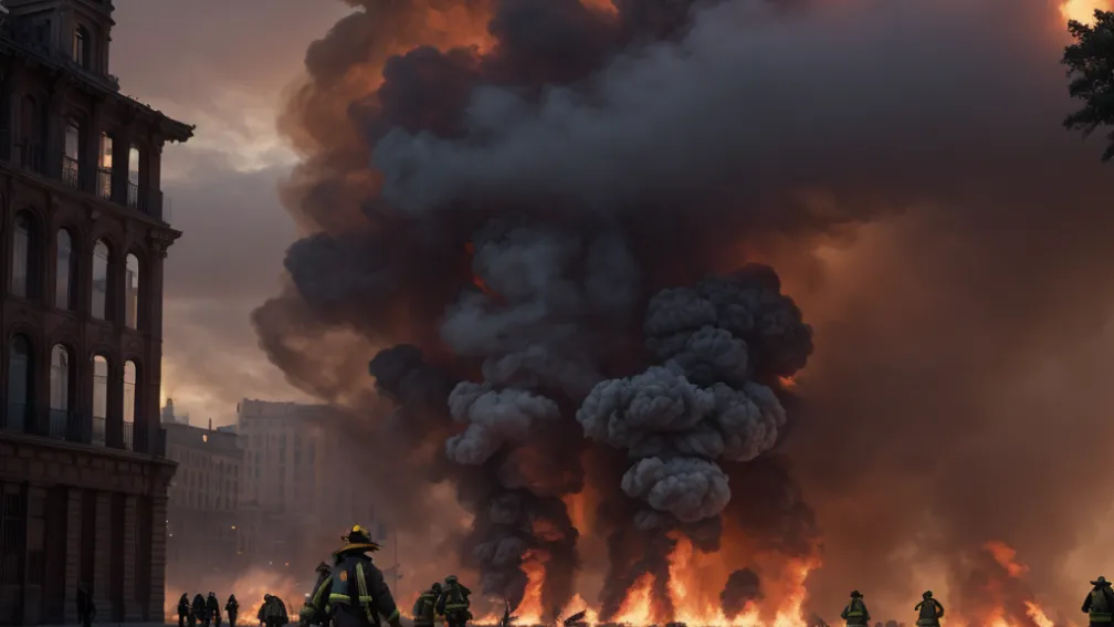 Incendiu la fațada unui magazin universal în centrul orașului Bad Neuenahr, Germania