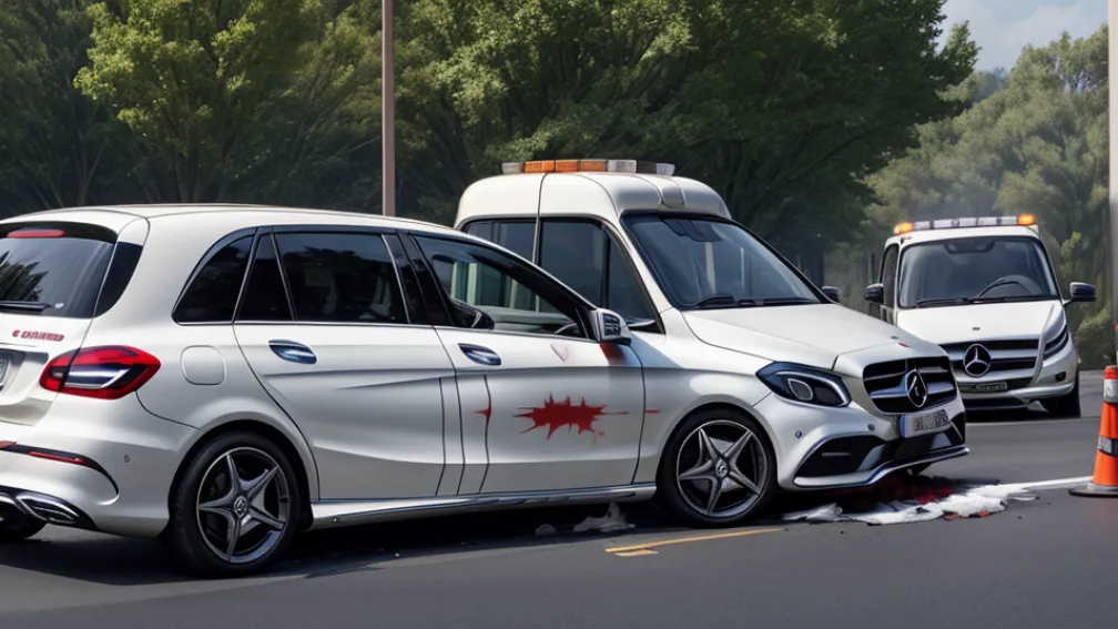 Accident grav în Ulm: Femeie de 86 de ani, rănită după ce a intrat cu Mercedes-ul într-un zid