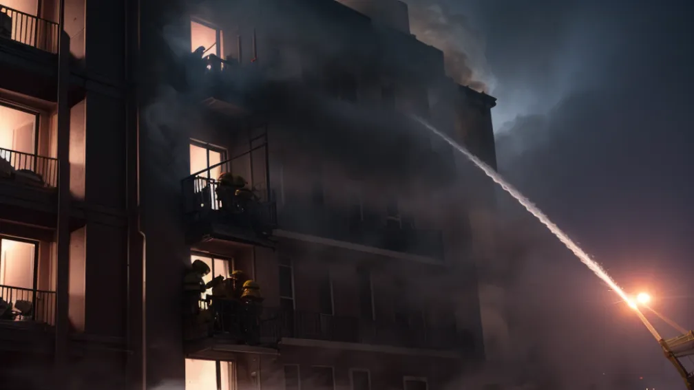 Incendiu în Heinsberg: Pompierii au salvat un copil dintr-un bloc în flăcări în Germania