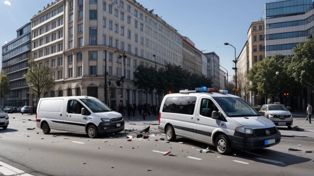 Hoț de motocicletă, mort în Berlin după ce a fugit de poliție și s-a prăbușit cu furgoneta