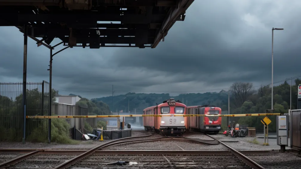 Ciclist Ucis de Tren la o Trecere de Cale Ferată în Hennef, Germania