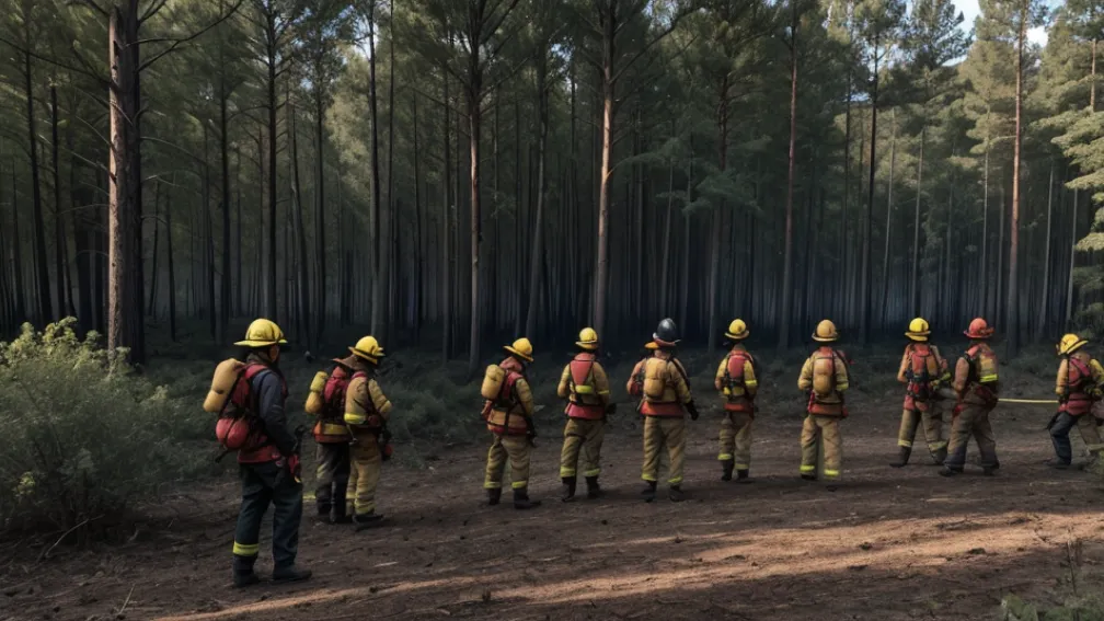 Pompierii germani se antrenează în Möhnesee pentru combaterea incendiilor de vegetație și pădure