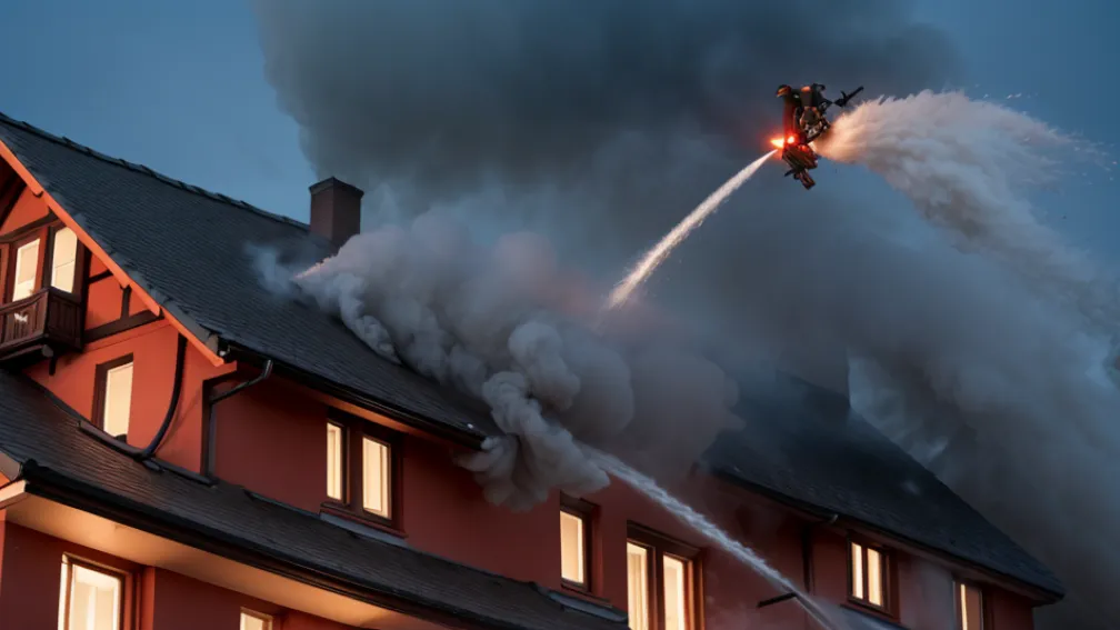 Incendiu la Neumünster: Pompierii au stins rapid focul izbucnit la acoperișul unei case din Wittorf