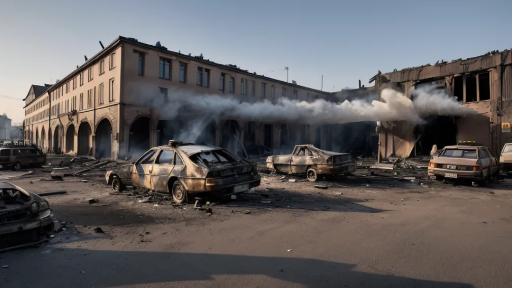 Atac asupra poliției din München: Șase mașini incendiate, pagube de un milion de euro și pericol pentru cai