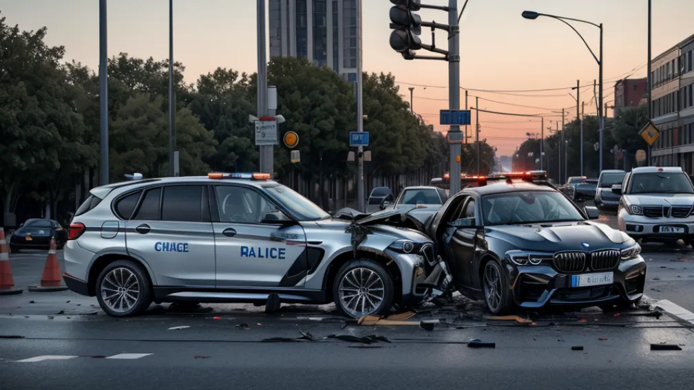 Accident grav în Hanau: BMW a lovit un stâlp de semafor, șoferul a fugit, pasagerii sunt grav răniți