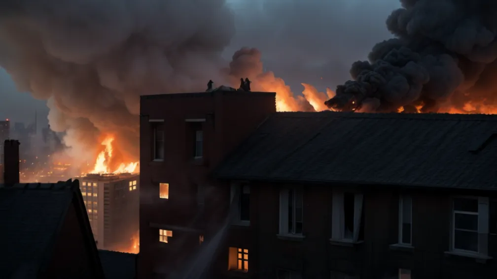 Incendiu major în Lübeck: Femeie a sărit de la etajul doi de spaimă și este grav rănită