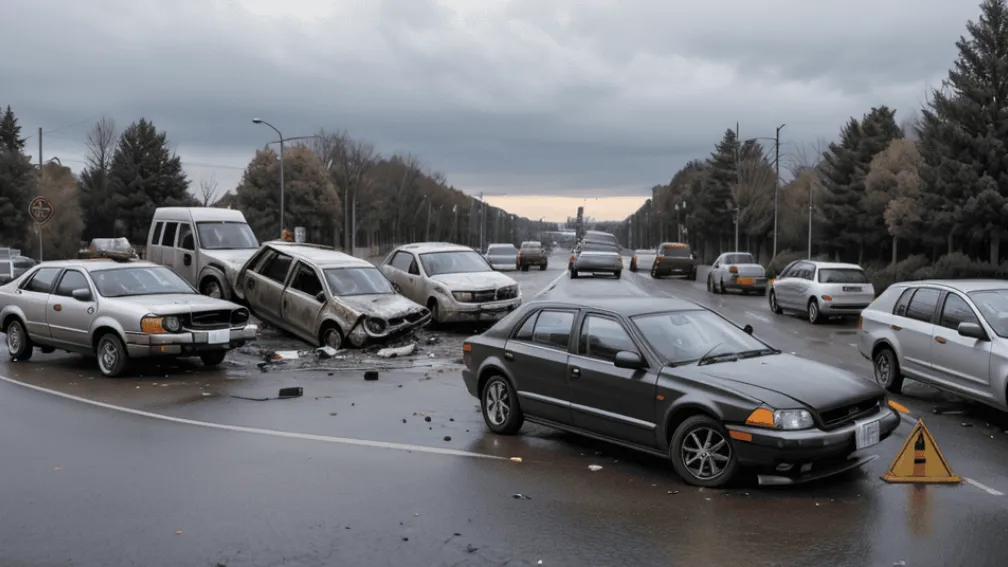 Accident cu trei mașini în Nideggen: Coliziune la o intersecție, mai multe persoane rănite ușor