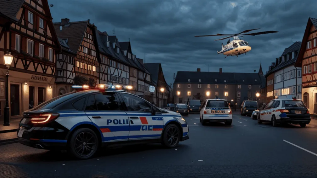 Poliția din Syke, Germania, a prins un hoț după o urmărire nocturnă cu elicopterul