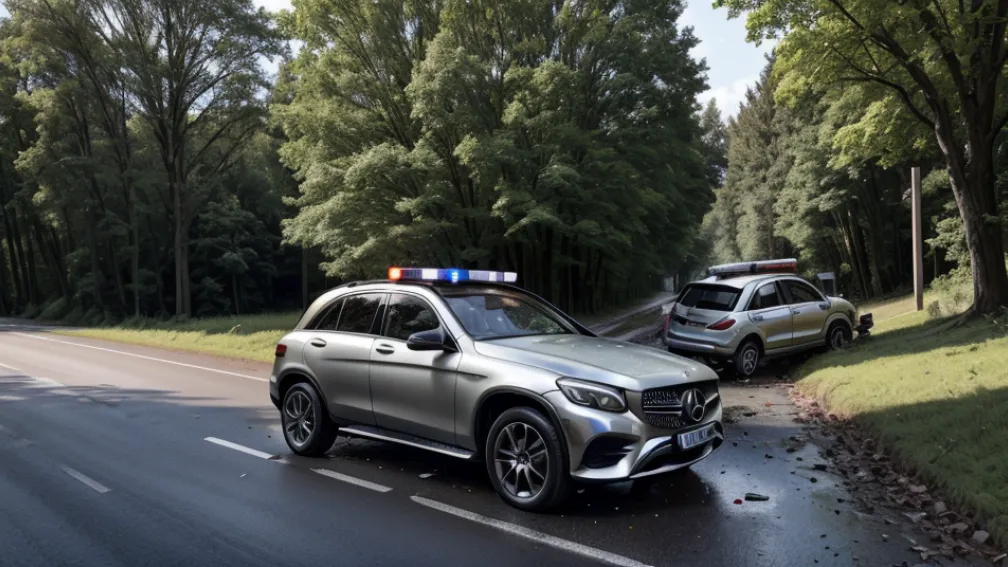 Accident grav în Germania: Un Mercedes a intrat într-un copac lângă Lehrte, doi răniți serios