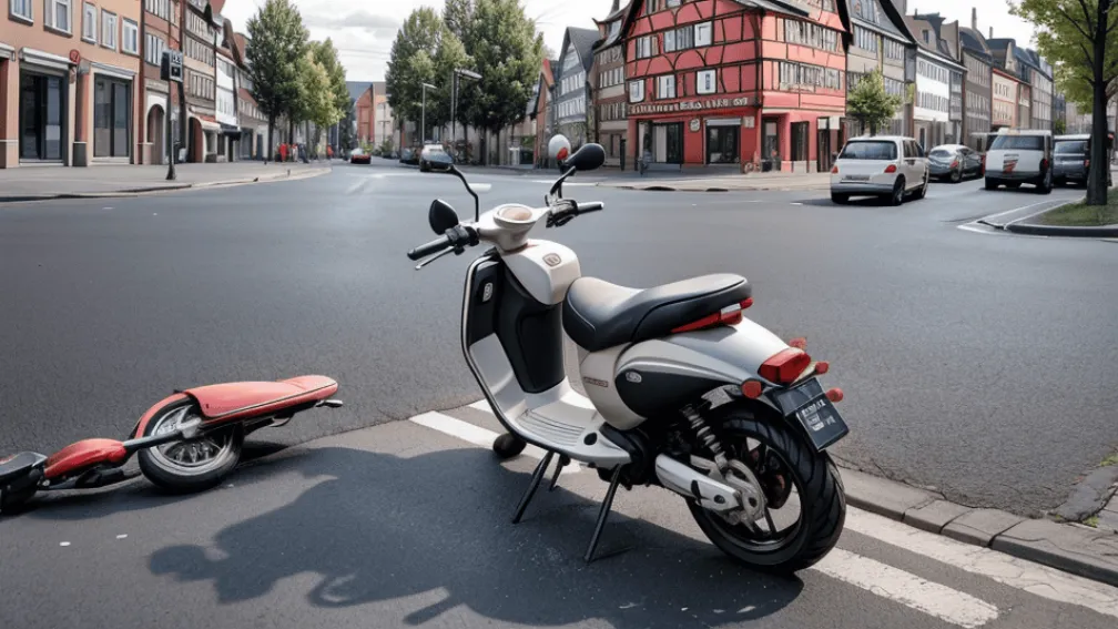 Accident în Germania: Un copil de 11 ani pe trotinetă s-a ciocnit cu un mopedist