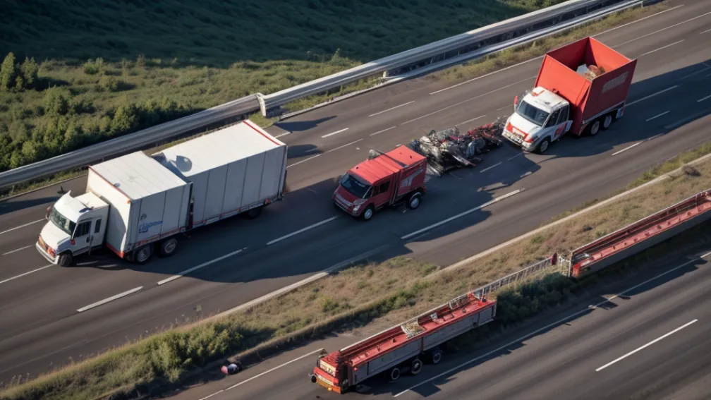 Accident grav pe autostrada A30 din Germania: Șofer de 81 de ani, răsturnat după coliziunea cu un TIR