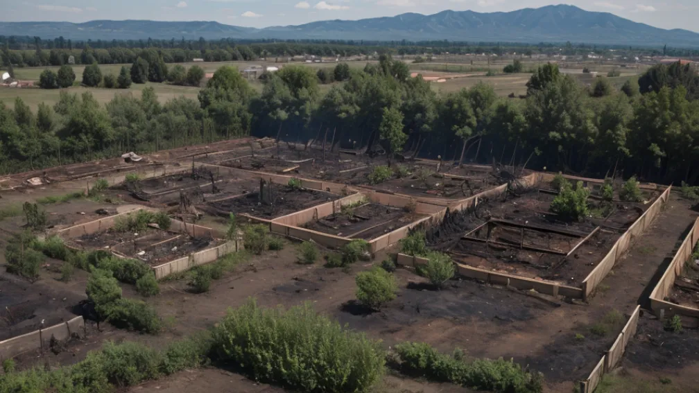 Incendiu puternic în Froschhausen: Cinci parcele de grădină, distruse de flăcări