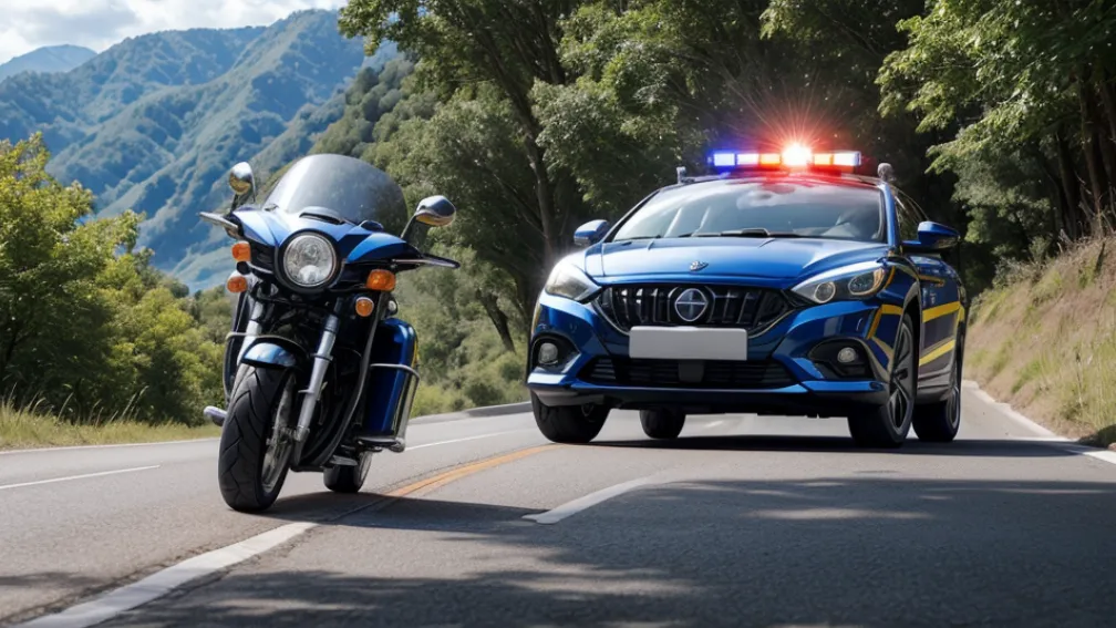 Poliția germană a oprit o motocicletă care emitea 112 decibeli în timpul unui control