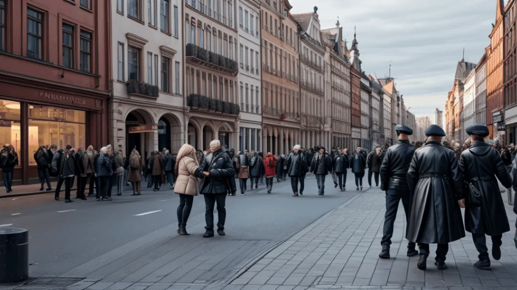Incident în Hamburg: Un bărbat cu cuțit, imobilizat de trecători pe stradă