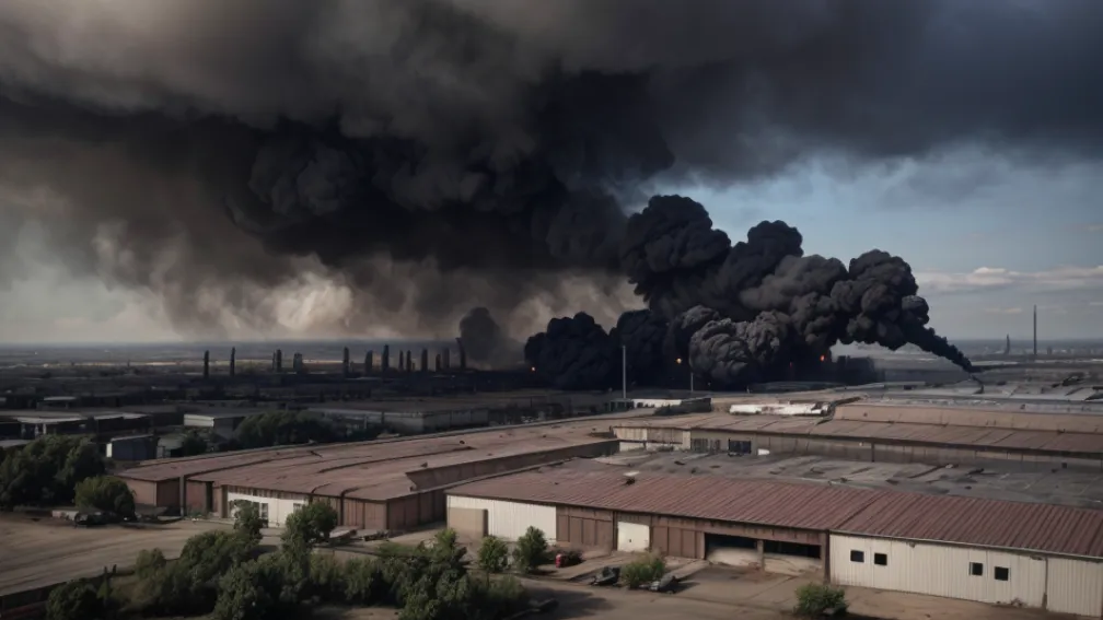 Incendiu major într-o hală din Großkrotzenburg, Germania: Pagube de sute de mii de euro