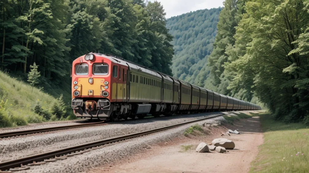Tren Intercity oprit de urgență în Germania din cauza pietrelor pe șine