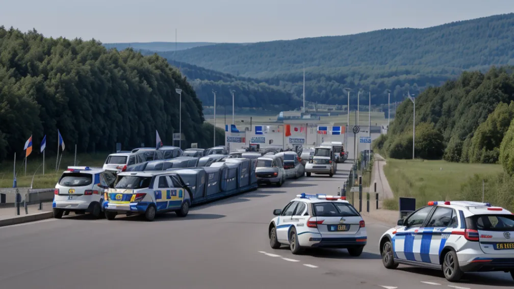 Controale intense la frontiera germană lângă Zittau: Un român căutat de poliție, prins alături de șoferi drogați și migranți ilegali