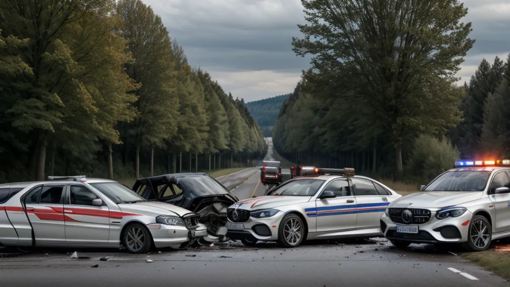 Accident tragic în Germania: un bebeluș a murit într-o coliziune frontală pe drumul B96, trei adulți răniți grav