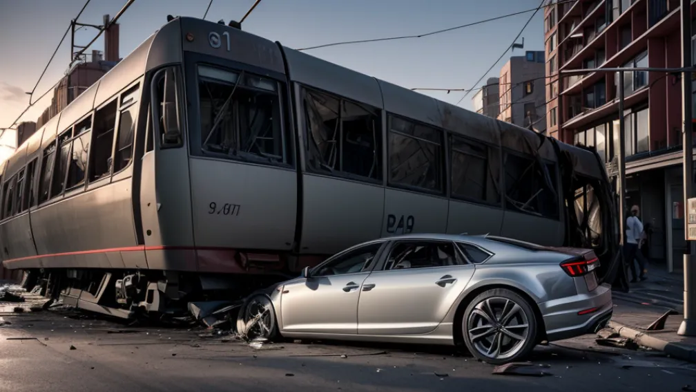 Accident grav în Dortmund, Germania: un Audi s-a ciocnit cu un tramvai, mai mulți răniți
