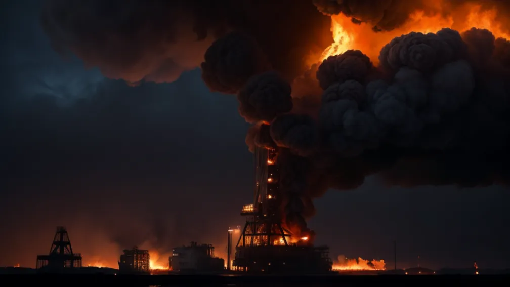 Explozie puternică de gaze la un turn petrolier din Nordul Rusiei: Trei răniți grav, structura s-a prăbușit