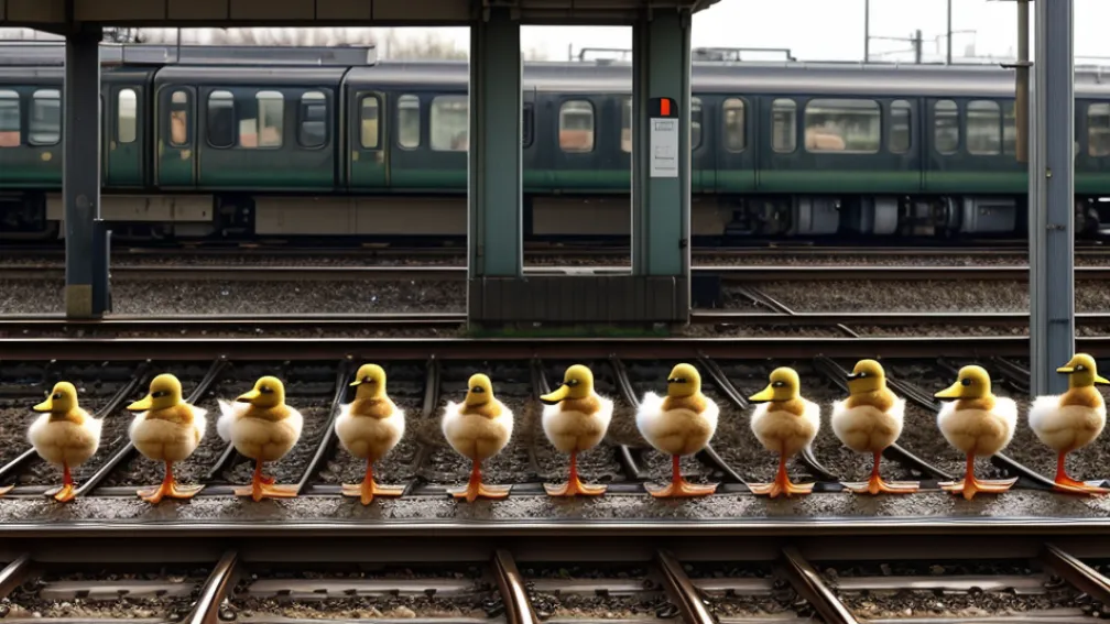 Familie de rațe a paralizat circulația trenurilor S-Bahn în Hamburg