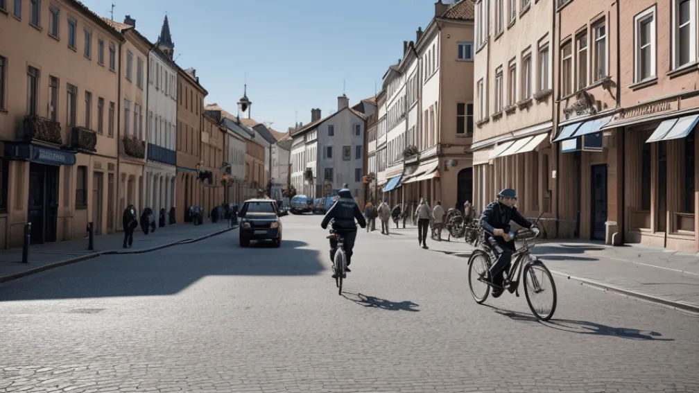 Captură neobișnuită în Germania: O polițistă a urmărit și prins un evadat pe o bicicletă de copil